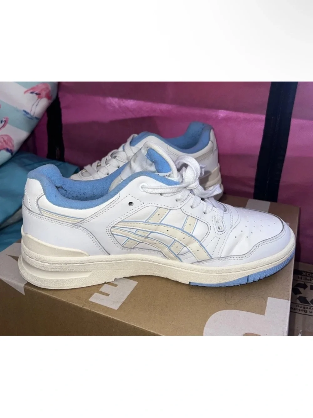 Size 7 - ASICS EX89 White Light‎ Blue